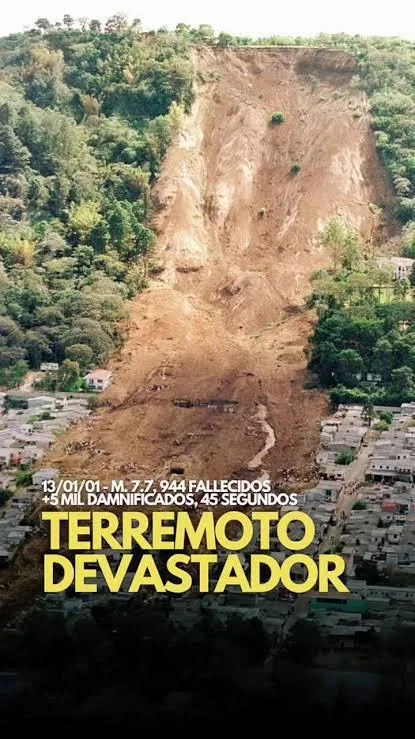 El Salvador · 13 de enero · Magnitud 7,7